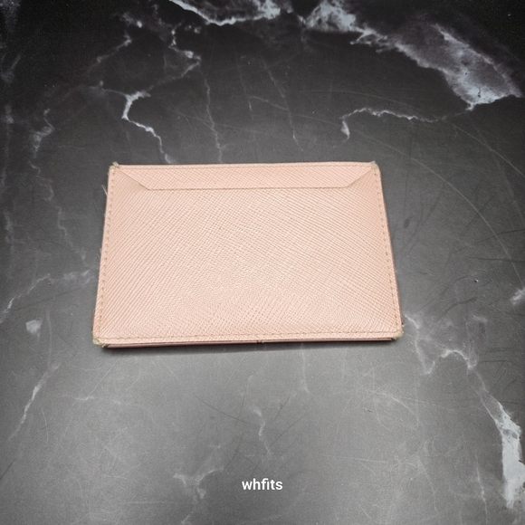Prada Saffiano Metal Pink Card Holder Leather - Picture 3 of 4